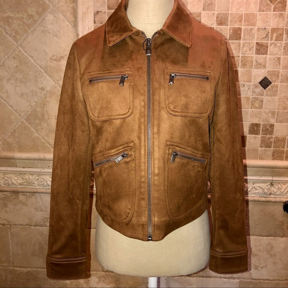 Banana Republic Vegan Leather Suede Jacket